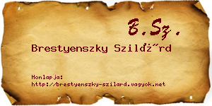 Brestyenszky Szilárd névjegykártya