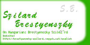 szilard brestyenszky business card